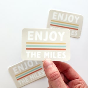 Enjoy The Miles Sticker, Running Stickers, Runner Gift, Run Stickers, Cross Country Runner, Track Runner, Long Distance Runner, Runner