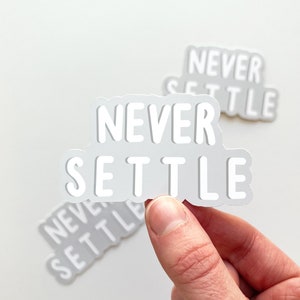 Never Settle, Track and Field Sticker, Track Stickers, Runner Sticker, Running Stickers, Gift For Runners, Track Runner, Positive Sticker