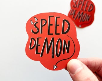 Autocollant Speed Demon, Autocollants Runner, Autocollants Track Runner, Cadeau pour coureur, Inspiration coureur, Citations de course, Athlétisme, Autocollant XC