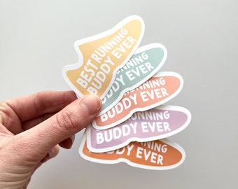 Runny Buddy Sticker Pack (5), Running Buddies, Running Gifts, Gifts For Runners, Runner Stickers, Running Stickers, Friend Gifts