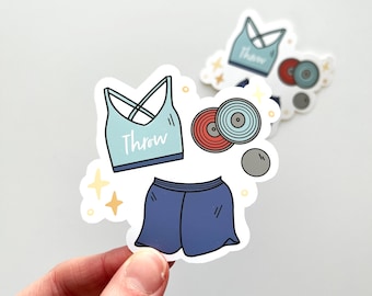 Thrower Sticker, Shot Put Sticker, Discus Sticker, Track and field, Thrower Gifts, Discus Gifts, Discus Thrower, Shot Put