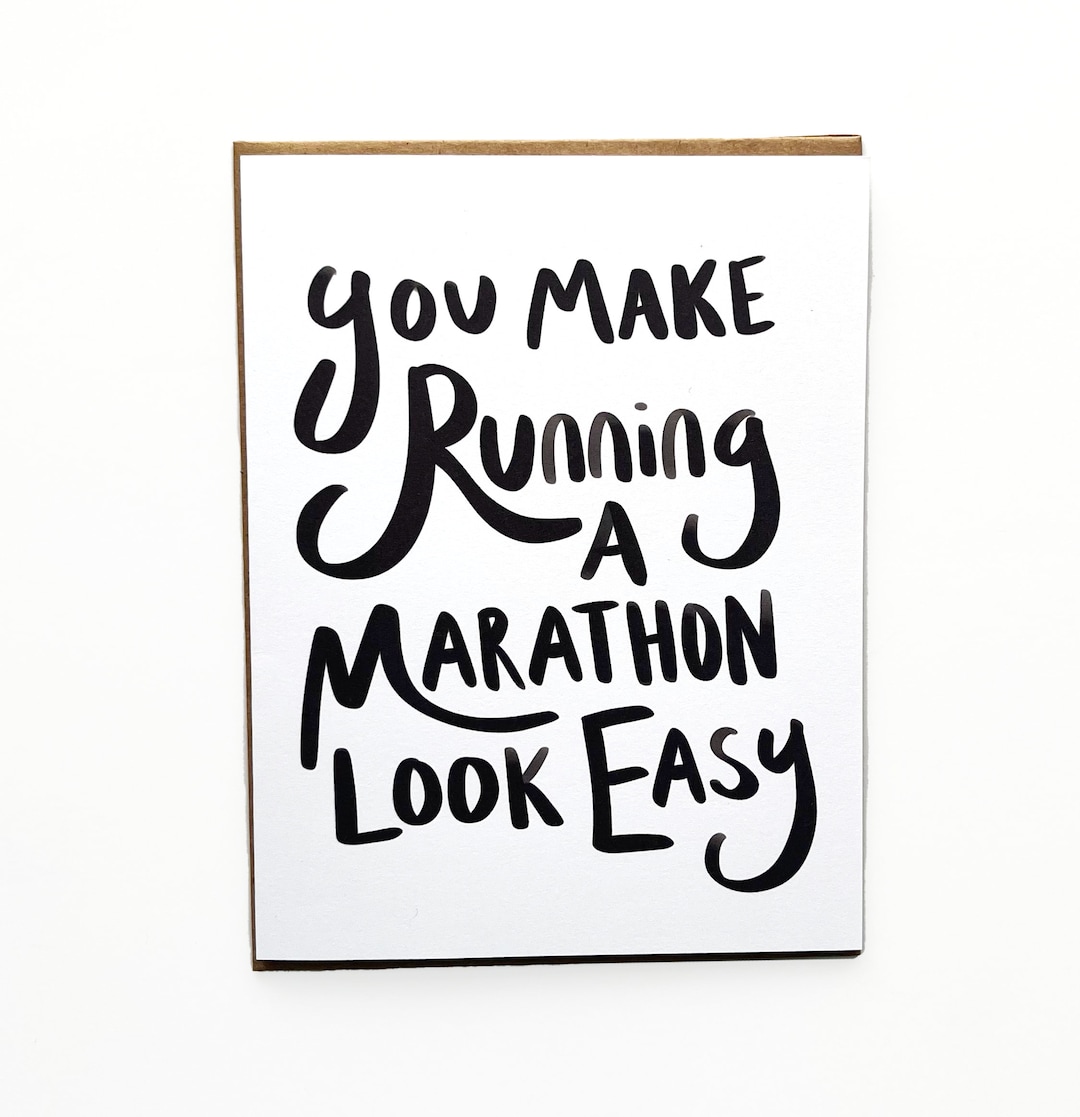 Marathon Card, Funny Marathon Cards, Marathon Gift, Marathon Runner