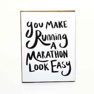 Marathon Card, Funny Marathon Cards, Marathon Gift, Marathon Runner, Cards For Him, Cards For Her, Marathon Congrats Card