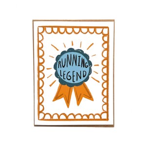 Running Legend Card, Cards For Runner, Running Cards, Runner Congrats, Marathoner Cards, XC Cards, Track Cards
