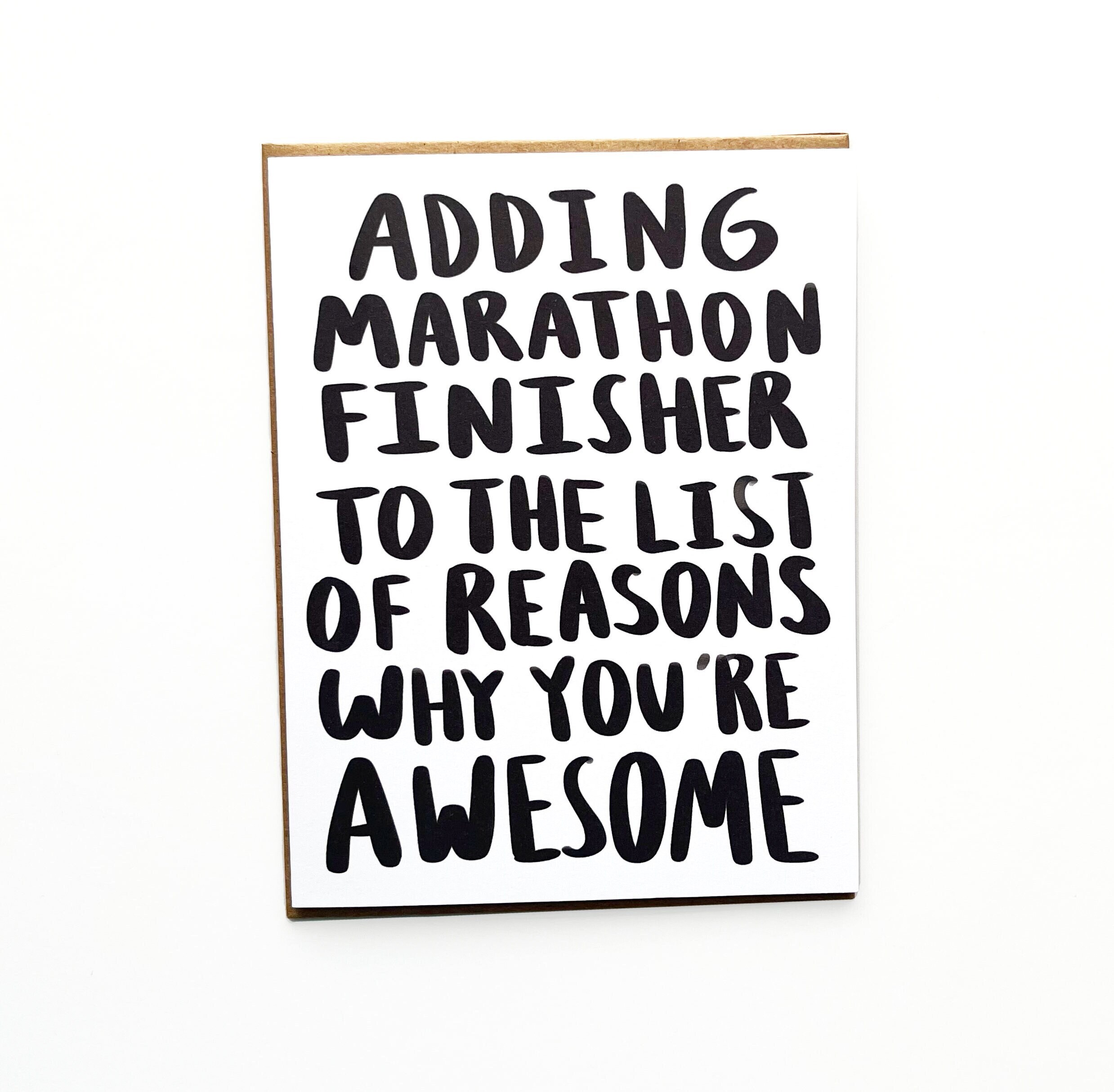 Marathon Card, Funny Marathon Cards, Marathon Gift, Marathon Runner