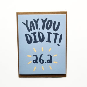 Marathon Card, Funny Marathon Cards, Marathon Gift, Marathon Runner, Cards For Him, Cards For Her, Marathon Congrats Card