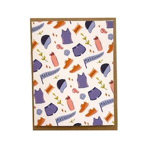 Marathon Card, Funny Marathon Cards, Marathon Gift, Marathon Runner, Cards For Him, Cards For Her, Marathon Congrats Card
