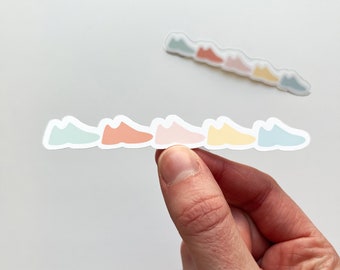 Pastel Running Shoe Sticker, Waterproof Track and Field Gift