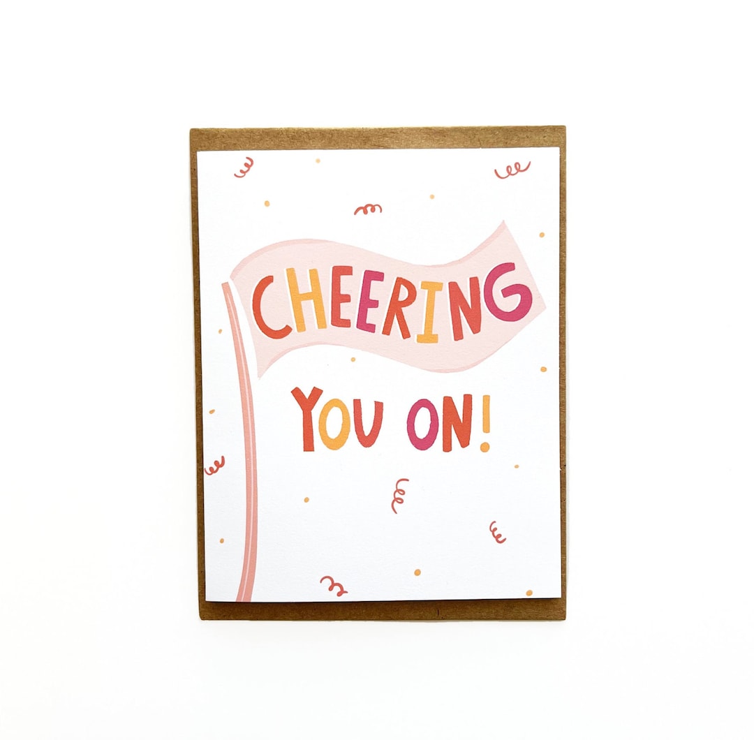 Cheering You on Card, Positive Cards, Encouragement Cards, Runner Cards ...