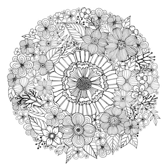 Floral Mandala Coloring Pages - Il 570xN.3024664921 8w8m
