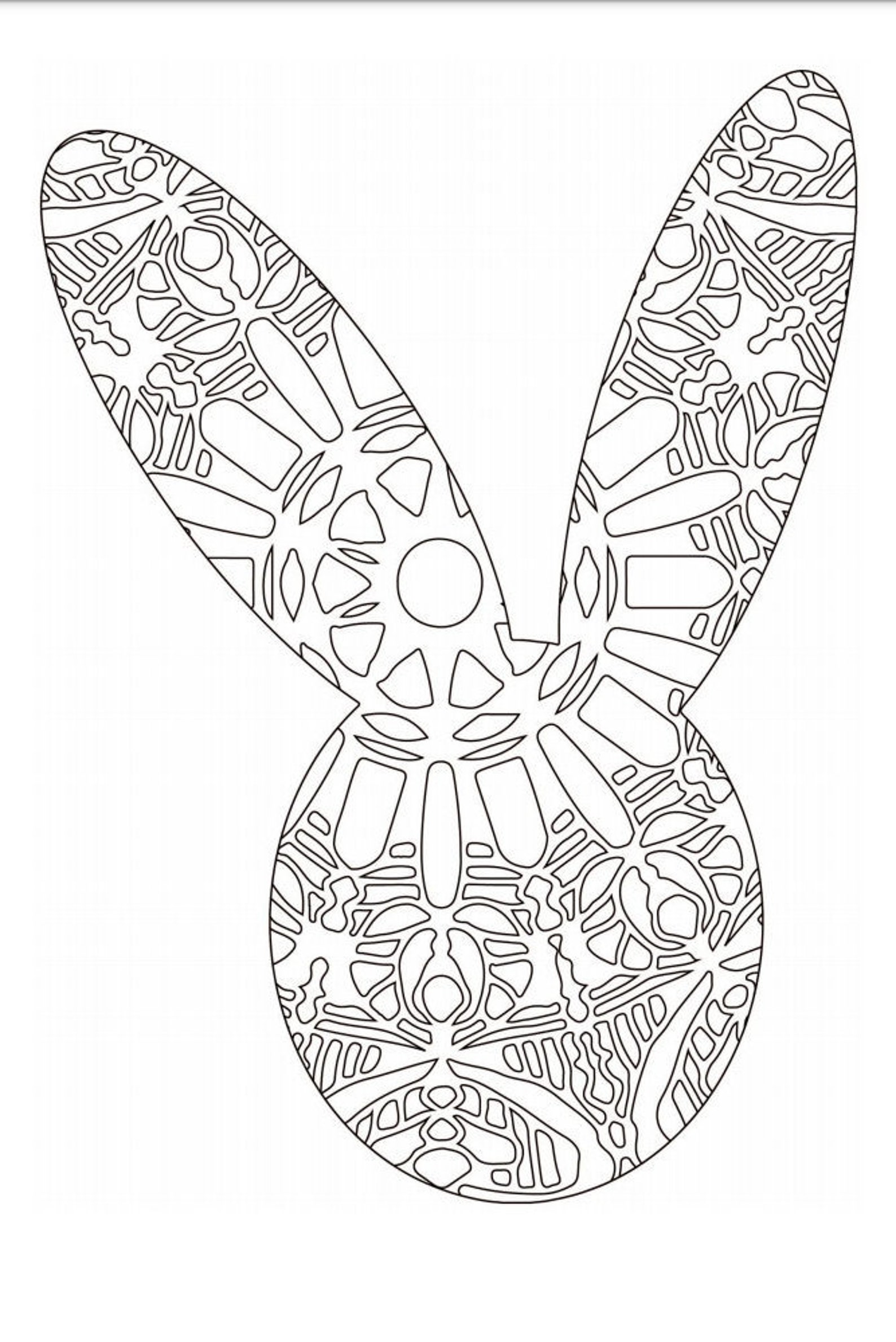 Bunny Themed Mandala Coloring Pages. 60 Instantly Printable | Etsy