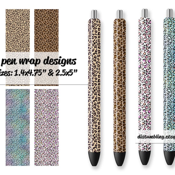Pen Wrap Designs Cheetah Print Epoxy Waterslide Designs Design Downloads - Papermate InkJoy PNG 1.5" x 4.75" - 2.5" x 5"