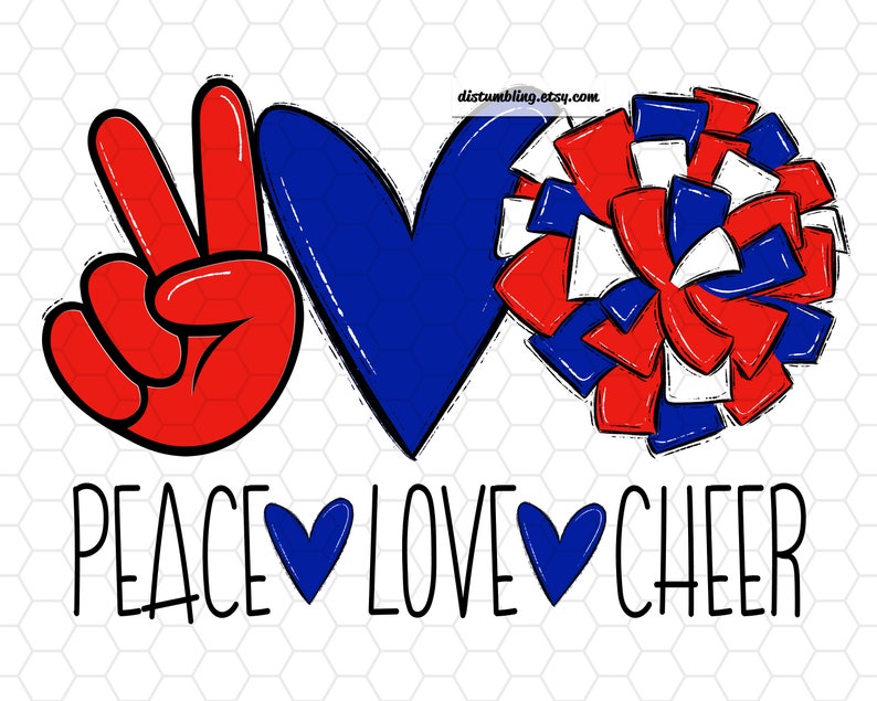 Cheer Red Blue White Cheer Sublimation Sublimation Designs Etsy