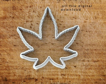 CannabisBlatt Ausstecher STL-Datei