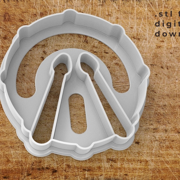 Drum cookie cutter STL file with Embossing Features