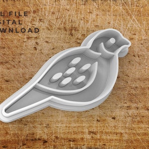 Quail Cookie Cutter STL file with Embossing Features
