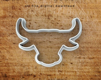 Bull head cookie cutter STL file