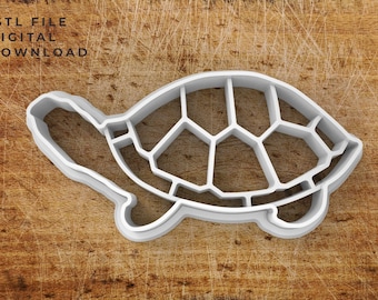 Box Turtle Cookie Cutter STL file with emboss features.