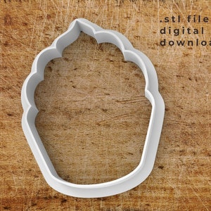 Cupcake cookie cutter STL file