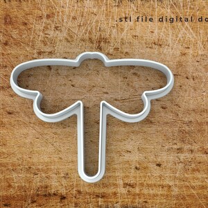 May include: White plastic dragonfly cookie cutter.  .stl file digital download.
