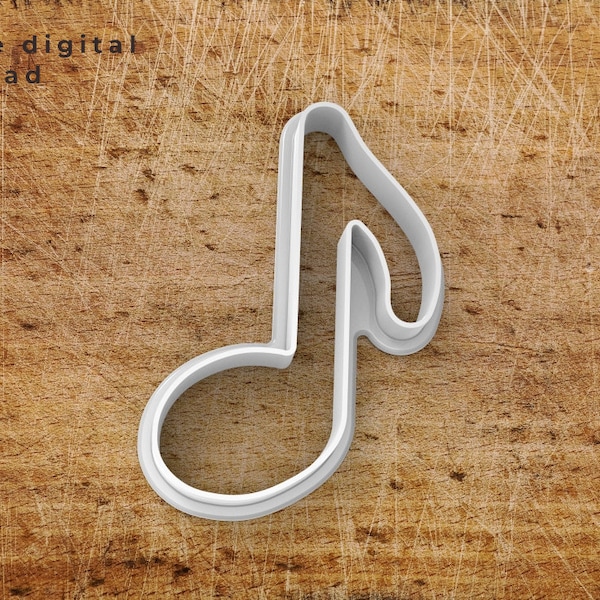 Music note cookie cutter STL file