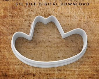 Cowboy hat cookie cutter STL file