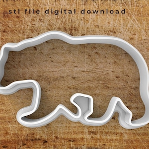 Puede incluir: Cortador de galletas de oso de plástico blanco. Descarga digital de archivo stl.