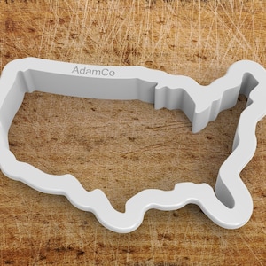 US Map cookie cutter STL file