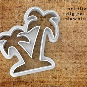 Palm Tree Cookie Cutter STL file