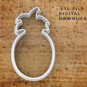 Pineapple cookie cutter STL file