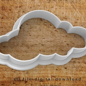 Cloud cookie cutter STL file