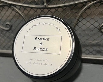 Smoke and Suede |4 oz Soy Candle| Gift for Him| Mancave Candles