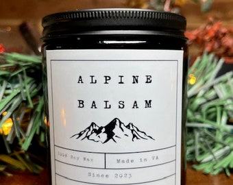 Alpine Balsam | 7 oz 100% Organic Soy| Amber Jar