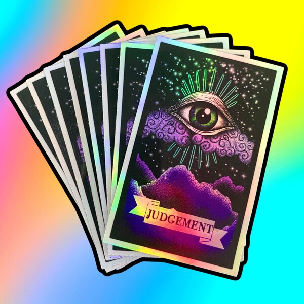 Judgement Tarot Card Holographic Vinyl Sticker