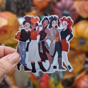 Fall Autumn Princesses In The Park: Renaissance I | Waterproof Vinyl Die Cut Sticker Disney