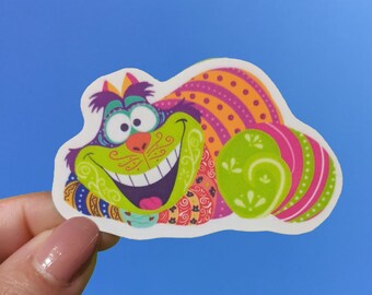 Cheshire Cat Alebrije | Waterproof Vinyl Disney Die Cut Dia De Los Muertos Sticker for  bottle laptop phone cases