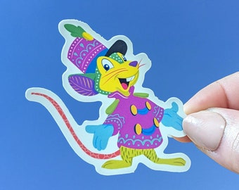 Timothy Mouse Alebrije / Vinilo impermeable Disney Die Cut Dia De Los Muertos Pegatina para botella portátil fundas de teléfono Dumbo