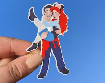 Sweethearts At The Park / Ariel & Eric / Pegatina de vinilo a prueba de agua Disney