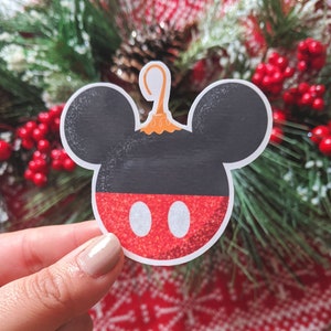 Mickey Mouse Ornament Disney Natale / Impermeabile Vinile Disney Die Cut Holiday Sticker per hydroflask laptop phone cases journal