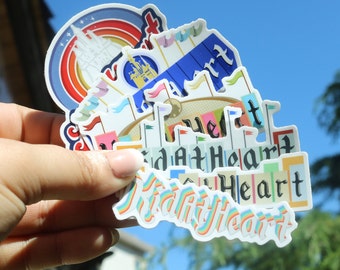 Kid At Heart Disneyland Inspired 6 Pack Waterproof Vinyl Die Cut Sticker