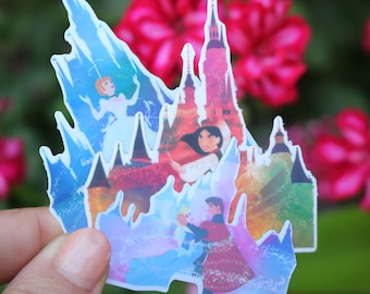 ディズニープリンセス キャッスル シリーズ 2 | 防水ダイカットビニールステッカー