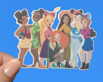 Princesses In The Park: Revival | Waterproof Vinyl Die Cut Sticker Disney