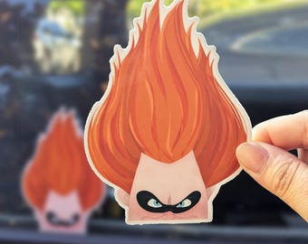Calcomanía para coche "Síndrome" / Vinilo troquelado impermeable de Los Increíbles Disney