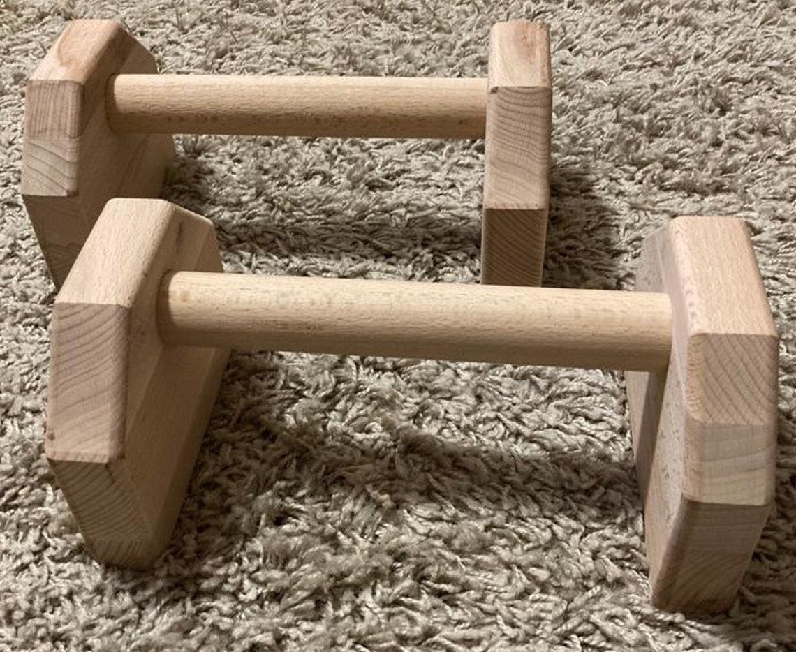 Portable Calisthenics Wood Parallettes 25cm Etsy