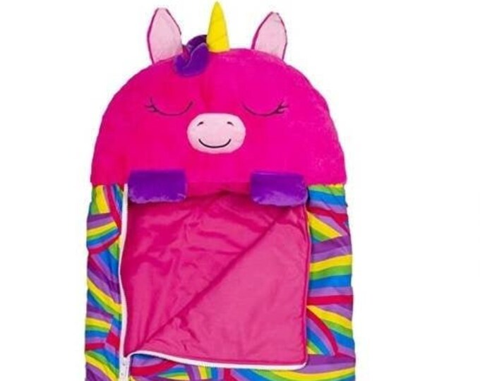 62 Inch, Pink Unicorn Sleeping Bag for Kids Blanket, Daycare, Animal