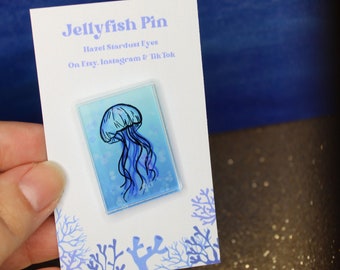 Jellyfish Pin | Jellyfish Accessories | Jellyfish Gifts | Shirt Pin | Bag Pin | Unique Gift | Gifts For Her | Ocean Gifts | Jellyfish Brooch