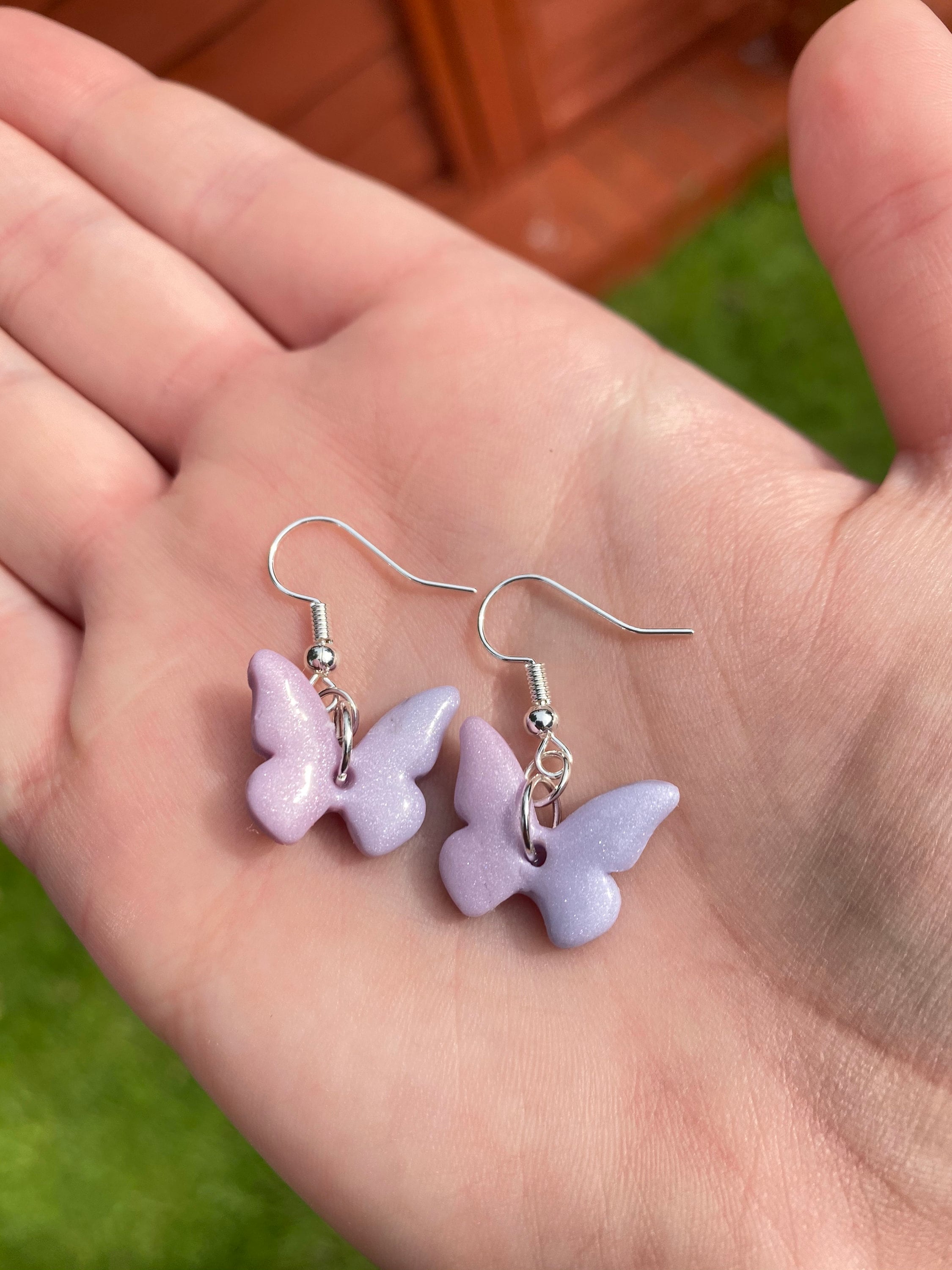 Handmade Butterfly Earrings Polymer Clay Earrings Friends Etsy