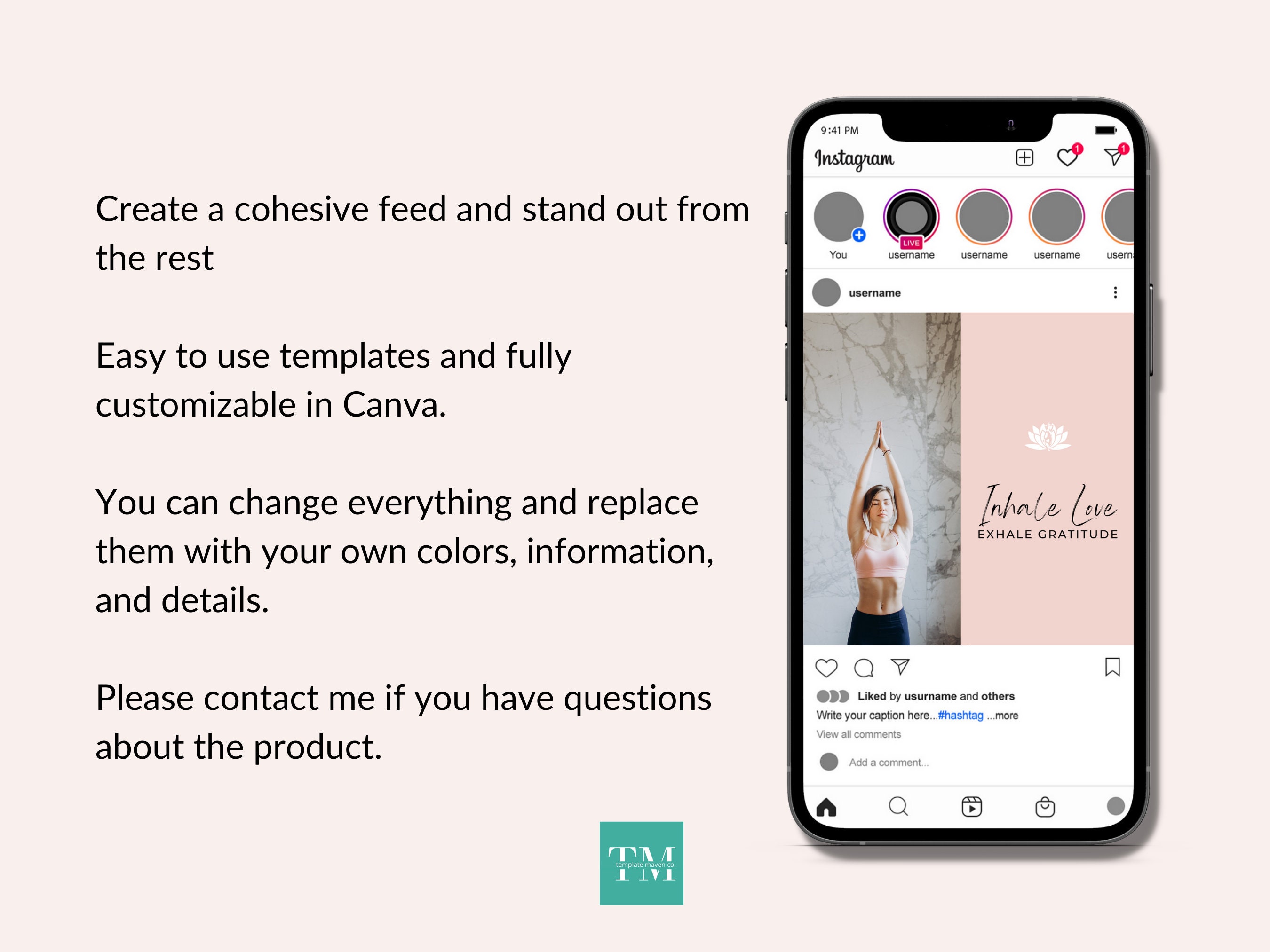 62 Yoga Instagram Templates Yoga and Wellness Instagram Templates Canva ...