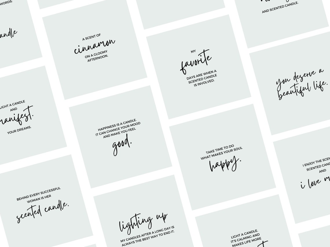 76 Scented Candle Quotes Instagram Template Scented Candles Etsy