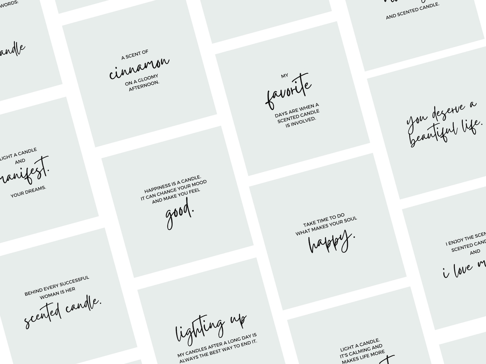 76 Scented Candle Quotes Instagram Template Scented Candles Etsy